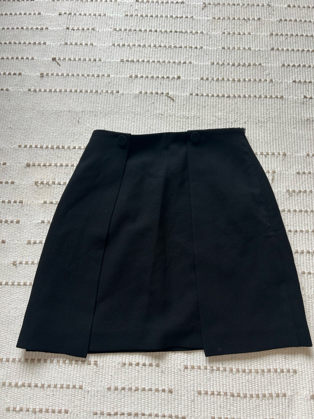 Club Monaco Black Pencil Skirt with Front Button Accents